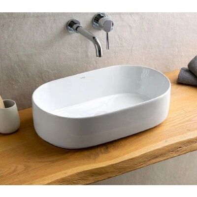 Lavabo Ovale en Céramique Kamalu - Lavabo de Salle de Bain - Publicité Lavabo Ovale en Céramique Kamalu - Lavabo de Salle de Bain - Publicité