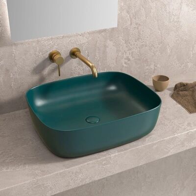 kamalu KLT-490V - verde opaco - Lavabo à poser - Publicité kamalu KLT-490V - verde opaco - Lavabo à poser - Publicité