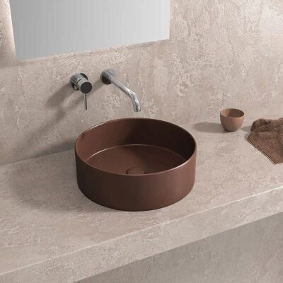 Kamalu - KLT-350M - Marron café - 35.5cm - Lavabo de salle de bains - Publicité Kamalu - KLT-350M - Marron café - 35.5cm - Lavabo de salle de bains - Publicité