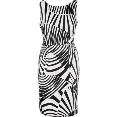 Conquista Schwarzes Op-Art Kleid - Kleid Conquista Schwarzes Op-Art Kleid - Kleid