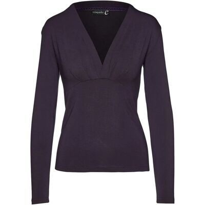 Conquista Womens Ink Long Sleeve Faux Wrap Top - Purple - EU 42 - Top Conquista Womens Ink Long Sleeve Faux Wrap Top - Purple - EU 42 - Top