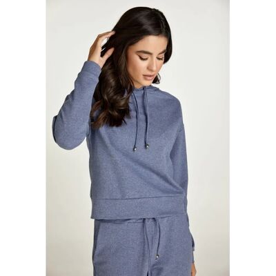 Conquista XL Indigo Mélange Sweatshirt mit Kapuze - Kapuzenpullover Conquista XL Indigo Mélange Sweatshirt mit Kapuze - Kapuzenpullover