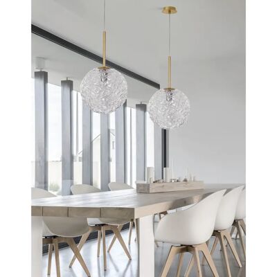 Nova Luce Mirano Gold Transparent Pendant Light - Pendant Ceiling Light Nova Luce Mirano Gold Transparent Pendant Light - Pendant Ceiling Light