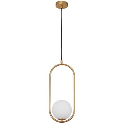 Nova Luce Obitar Gold Pendelleuchte - Opalglas, Messing, G9 Nova Luce Obitar Gold Pendelleuchte - Opalglas, Messing, G9