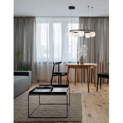 NOVA LUCE Joline Pendant Light - LED 40W, Black Metal, 50cm NOVA LUCE Joline Pendant Light - LED 40W, Black Metal, 50cm