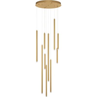 NOVA LUCE TRIMLE LED Pendelleuchte - Gold - 220cm NOVA LUCE TRIMLE LED Pendelleuchte - Gold - 220cm