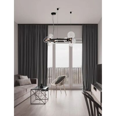NOVA LUCE Odillia 11-Light Pendant - Black Modern Ceiling Light NOVA LUCE Odillia 11-Light Pendant - Black Modern Ceiling Light