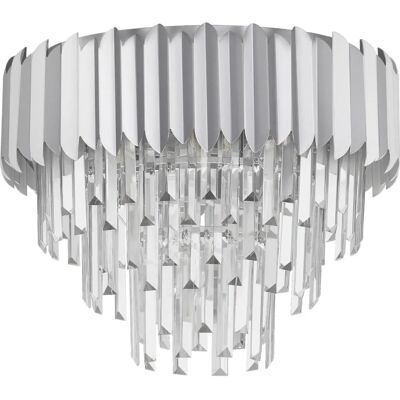 NOVA LUCE Magnolia Plafonnier - 6 Ampoules, Chrome, 39.5cm - Publicité NOVA LUCE Magnolia Plafonnier - 6 Ampoules, Chrome, 39.5cm - Publicité