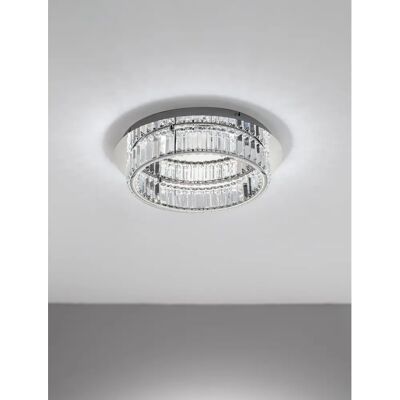 NOVA LUCE Aurelia LED Ceiling Light - Modern Chrome 29W 1481Lm NOVA LUCE Aurelia LED Ceiling Light - Modern Chrome 29W 1481Lm