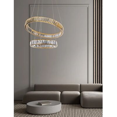 NOVA LUCE Aurelia Gold Pendelleuchte - Modernes Geometrie-Design NOVA LUCE Aurelia Gold Pendelleuchte - Modernes Geometrie-Design