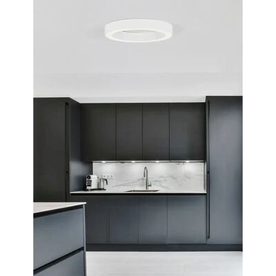 NOVA LUCE Morbido White Aluminum 60cm LED Ceiling Light - Modern Minimalist NOVA LUCE Morbido White Aluminum 60cm LED Ceiling Light - Modern Minimalist