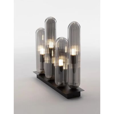 NOVA LUCE GUSTAVE Deckenleuchte - 6-flammig Schwarz / Rauchgrau NOVA LUCE GUSTAVE Deckenleuchte - 6-flammig Schwarz / Rauchgrau