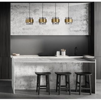 NOVA LUCE SIANNA Gold 4-Flame Pendant Light NOVA LUCE SIANNA Gold 4-Flame Pendant Light