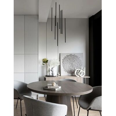 NOVA LUCE ELETTRA Pendant Light - Adjustable, Black, 8 or 12 Shades NOVA LUCE ELETTRA Pendant Light - Adjustable, Black, 8 or 12 Shades