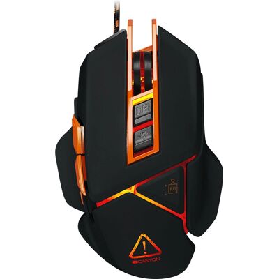 Mouse de gaming Canyon Hazard - 6400 DPI, Iluminare, 9 Butoane Mouse de gaming Canyon Hazard - 6400 DPI, Iluminare, 9 Butoane