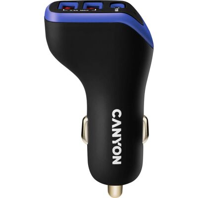 Canyon C-08 Încărcător auto - 3 Porturi, 18W Încărcare Rapidă Canyon C-08 Încărcător auto - 3 Porturi, 18W Încărcare Rapidă