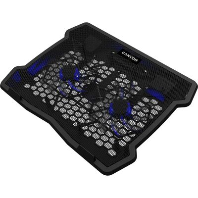 Canyon CNE-HNS03 Laptop-Kühler - Mit 2 Lüftern - Schwarz Canyon CNE-HNS03 Laptop-Kühler - Mit 2 Lüftern - Schwarz
