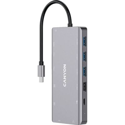 Canyon USB-C Docking Station 13-in-1 Grau Canyon USB-C Docking Station 13-in-1 Grau