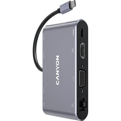 Canyon Docking Station 8-in-1 USB-C Grau Canyon Docking Station 8-in-1 USB-C Grau