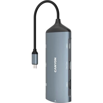 Canyon DS-15 USB 3.2 Gen 1 Type-C Grau - Docking Station Canyon DS-15 USB 3.2 Gen 1 Type-C Grau - Docking Station