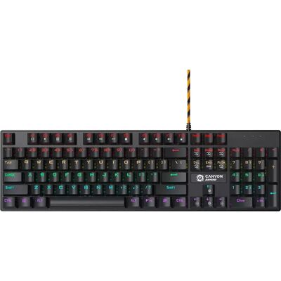 Klawisze Mechaniczne Canyon GK-4 - Podświetlenie RGB, Układ US Klawisze Mechaniczne Canyon GK-4 - Podświetlenie RGB, Układ US