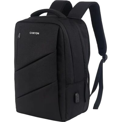 Canyon BPE-5 Laptop Backpack - 15.6 inch, Waterproof, USB-A, 7 Pockets Canyon BPE-5 Laptop Backpack - 15.6 inch, Waterproof, USB-A, 7 Pockets