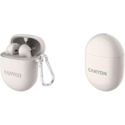 Canyon TWS6BE Kabellose Kopfhörer - Bluetooth 5.3 - 21H Wiedergabe - Weiß Canyon TWS6BE Kabellose Kopfhörer - Bluetooth 5.3 - 21H Wiedergabe - Weiß
