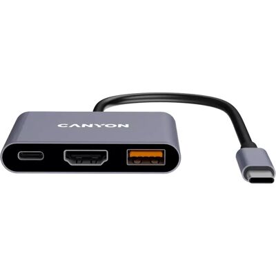Canyon DS-4 Hub USB-C - Suport 4K, Încărcare Rapidă 100W Canyon DS-4 Hub USB-C - Suport 4K, Încărcare Rapidă 100W