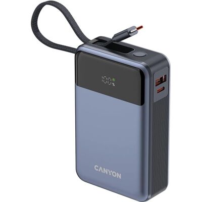 Canyon OnPower PB-600 Power Bank - 20000mAh 65W Mørkgrå Canyon OnPower PB-600 Power Bank - 20000mAh 65W Mørkgrå