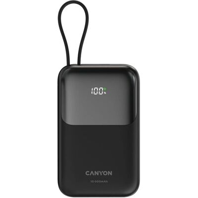 Canyon Power Bank 101 - 10000mAh, Kompaktní, Rychlé nabíjení Canyon Power Bank 101 - 10000mAh, Kompaktní, Rychlé nabíjení