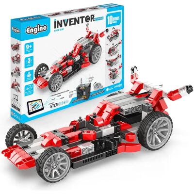 Engino Inventor Voiture de Course Motorisée - 10 Modèles - Rouge - Voiture Jouet - Publicité Engino Inventor Voiture de Course Motorisée - 10 Modèles - Rouge - Voiture Jouet - Publicité