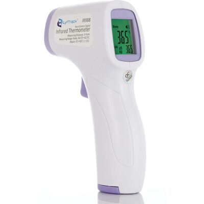 LyfTrack IR988 Infrarood Digitaal Lichaamsthermometer - Wit, Violet LyfTrack IR988 Infrarood Digitaal Lichaamsthermometer - Wit, Violet