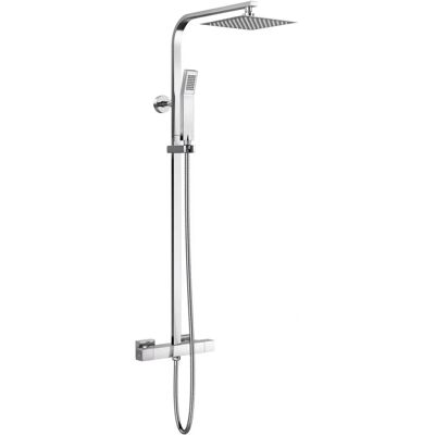 VeeBath - Cheltenham Square 8in - Exposed Thermostatic Bar Mixer - Shower Valve VeeBath - Cheltenham Square 8in - Exposed Thermostatic Bar Mixer - Shower Valve