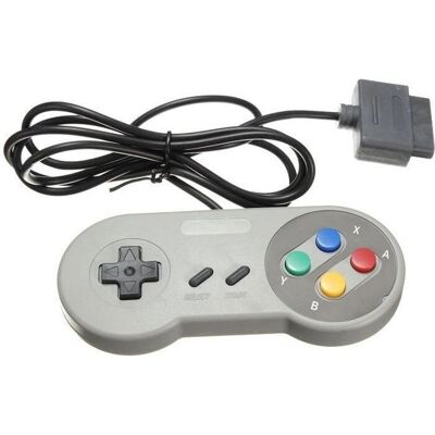 Manette de Jeu Infoboutik NEUFU - Gris pour Super Nintendo SNES NES - Publicité Manette de Jeu Infoboutik NEUFU - Gris pour Super Nintendo SNES NES - Publicité