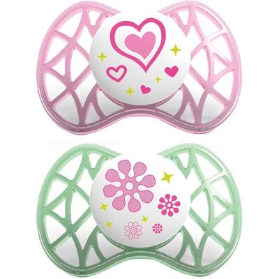 Succhietto Ortodontico Nuvita - 6 mesi+ Rosa e Verde Succhietto Ortodontico Nuvita - 6 mesi+ Rosa e Verde