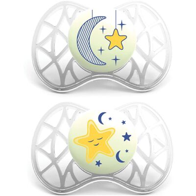 Succhietto Nuvita - Si illumina al buio, Ortodontico - 6 mesi+ Succhietto Nuvita - Si illumina al buio, Ortodontico - 6 mesi+