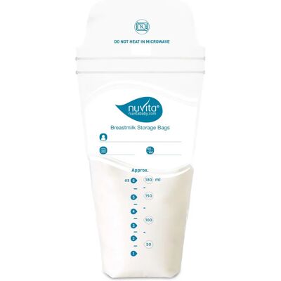 Nuvita Aufbewahrungssäcke - BPA-frei, 180ml, 25 Stück Nuvita Aufbewahrungssäcke - BPA-frei, 180ml, 25 Stück