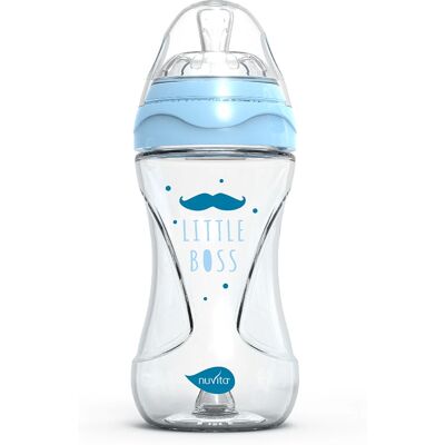 Nuvita Baby Flasche Blau Anti-Kolik Glas 240ml Nuvita Baby Flasche Blau Anti-Kolik Glas 240ml