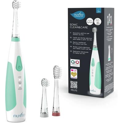 Nuvita Elektromos fogkefe gyermekeknek - Modell 1151B - Puha nylon sörték Nuvita Elektromos fogkefe gyermekeknek - Modell 1151B - Puha nylon sörték