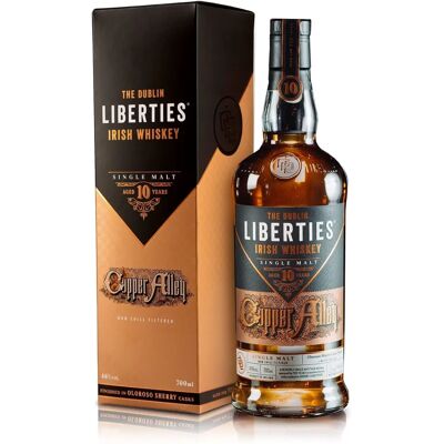 Dublin Liberties Copper Alley 10 Jaar Whiskey - Single Malt Iers Dublin Liberties Copper Alley 10 Jaar Whiskey - Single Malt Iers