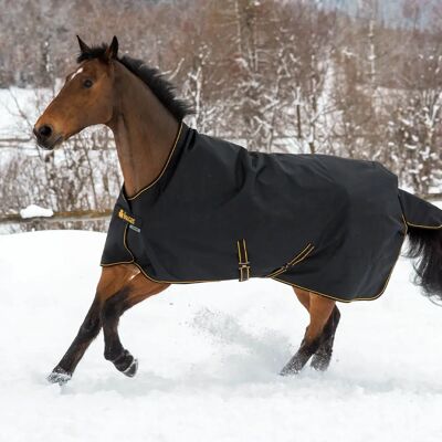 Bucas Schwarze/Goldene Irish Turnout Hochkragen Decke Bucas Schwarze/Goldene Irish Turnout Hochkragen Decke