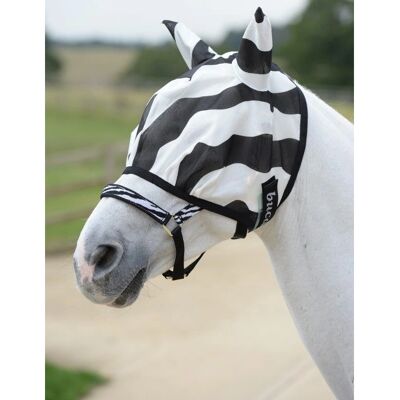 Bucas Zebra Buzz-Off Fliegenmaske - Zebra - 135/M Bucas Zebra Buzz-Off Fliegenmaske - Zebra - 135/M