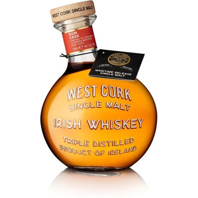Whisky Irlandais West Cork MARITIME Fût de Rhum - Irish Whiskey - Publicité Whisky Irlandais West Cork MARITIME Fût de Rhum - Irish Whiskey - Publicité