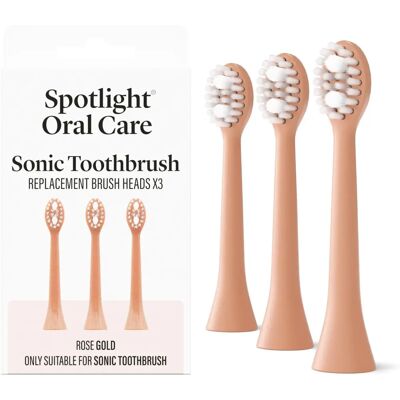 Spotlight Oral Care Rose Gold Replacement Sonic Heads - Toothbrush Heads Spotlight Oral Care Rose Gold Replacement Sonic Heads - Toothbrush Heads