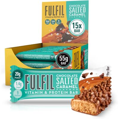 Fulfil Nutrition Vitamin and Protein Bar - Protein Bar, Chocolate Salted Caramel Fulfil Nutrition Vitamin and Protein Bar - Protein Bar, Chocolate Salted Caramel