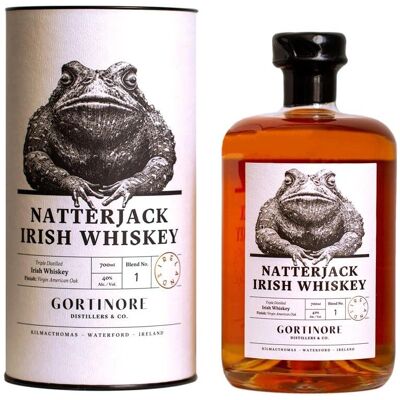 Natterjack Irish Whiskey - Dreifach destilliert - Gereift in Bourbon & Eiche - 40% Vol. Natterjack Irish Whiskey - Dreifach destilliert - Gereift in Bourbon & Eiche - 40% Vol.