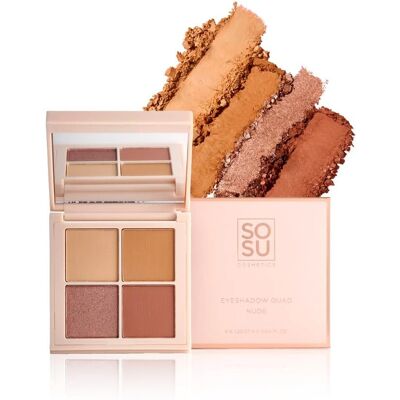 SOSU Cosmetics Nude Eyeshadow Quad - Long-lasting, Vegan, Easy to blend - Eyeshadow Palette SOSU Cosmetics Nude Eyeshadow Quad - Long-lasting, Vegan, Easy to blend - Eyeshadow Palette