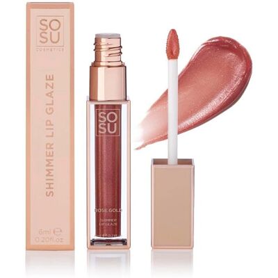 SOSU Cosmetics Rose Gold Lip Gloss - Hydrating, Long-Lasting, Volumizing SOSU Cosmetics Rose Gold Lip Gloss - Hydrating, Long-Lasting, Volumizing
