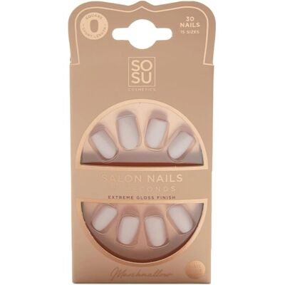 Unghii false SOSU Cosmetics - Marshmallow - Pătrat - 30 buc Unghii false SOSU Cosmetics - Marshmallow - Pătrat - 30 buc
