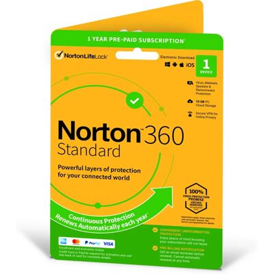 Norton 360 Standard 2020 - Antivirus Security - 1 Device Norton 360 Standard 2020 - Antivirus Security - 1 Device